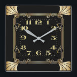 Art Deco Quadratische Wanduhr<br><div class="desc">Großartiges Uhrendesign. Du wirst es wie andere Liebe bekommen. Sie können dieses Design auch für andere Produkte verwenden,  die Sie mögen,  oder Ihren Text anpassen und hinzufügen. Folgen Sie mir für mehr. Vielen Dank. Ich wünsche Ihnen einen schönen Tag.</div>