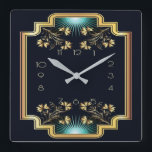 Art Deco Quadratische Wanduhr<br><div class="desc">Großartiges Uhrendesign. Du wirst es wie andere Liebe bekommen. Sie können dieses Design auch für andere Produkte verwenden,  die Sie mögen,  oder Ihren Text anpassen und hinzufügen. Folgen Sie mir für mehr. Vielen Dank. Ich wünsche Ihnen einen schönen Tag.</div>