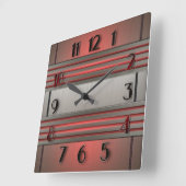Art Deco Quadratische Wanduhr (Winkel)