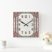 Art Deco Quadratische Wanduhr (Zuhause)