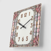 Art Deco Quadratische Wanduhr (Winkel)