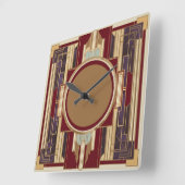 Art Deco Quadratische Wanduhr (Winkel)