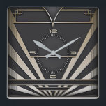 Art Deco Quadratische Wanduhr<br><div class="desc">Großartiges Uhrendesign. Du wirst es wie andere Liebe bekommen. Sie können dieses Design auch für andere Produkte verwenden,  die Sie mögen,  oder Ihren Text anpassen und hinzufügen. Folgen Sie mir für mehr. Vielen Dank. Ich wünsche Ihnen einen schönen Tag.</div>