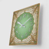Art Deco Quadratische Wanduhr (Winkel)