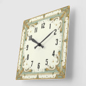 Art Deco Quadratische Wanduhr (Winkel)