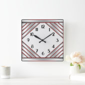 Art Deco Quadratische Wanduhr (Zuhause)