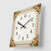 Art Deco Quadratische Wanduhr (Winkel)