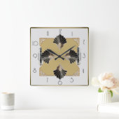 Art Deco Quadratische Wanduhr (Zuhause)
