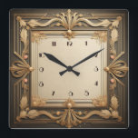 Art Deco Quadratische Wanduhr<br><div class="desc">Großartiges Uhrendesign. Du wirst es wie andere Liebe bekommen. Sie können dieses Design auch für andere Produkte verwenden,  die Sie mögen,  oder Ihren Text anpassen und hinzufügen. Folgen Sie mir für mehr. Vielen Dank. Ich wünsche Ihnen einen schönen Tag.</div>