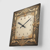 Art Deco Quadratische Wanduhr (Winkel)