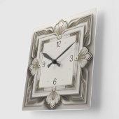 Art Deco Quadratische Wanduhr (Winkel)