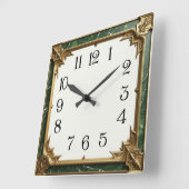 Art Deco Quadratische Wanduhr (Winkel)