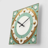 Art Deco Quadratische Wanduhr (Winkel)