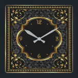 Art Deco Quadratische Wanduhr<br><div class="desc">Großartiges Uhrendesign. Du wirst es wie andere Liebe bekommen. Sie können dieses Design auch für andere Produkte verwenden,  die Sie mögen,  oder Ihren Text anpassen und hinzufügen. Folgen Sie mir für mehr. Vielen Dank. Ich wünsche Ihnen einen schönen Tag.</div>