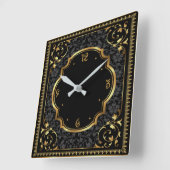 Art Deco Quadratische Wanduhr (Winkel)