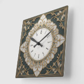Art Deco Quadratische Wanduhr (Winkel)