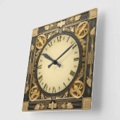 Art Deco Quadratische Wanduhr (Winkel)