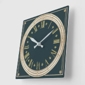 Art Deco Quadratische Wanduhr (Winkel)