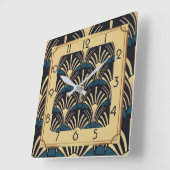 Art Deco Quadratische Wanduhr (Winkel)