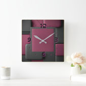 Art Deco Quadratische Wanduhr (Zuhause)