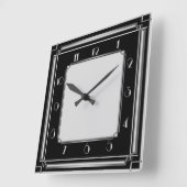 Art Deco Quadratische Wanduhr (Winkel)