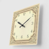 Art Deco Quadratische Wanduhr (Winkel)