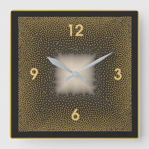 Art Deco Quadratische Wanduhr