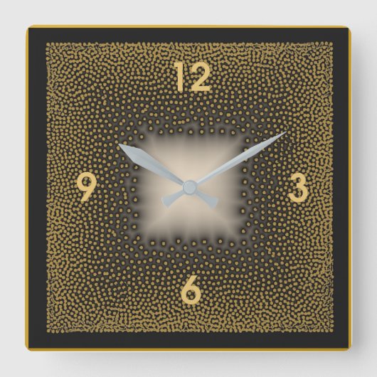 Art Deco Quadratische Wanduhr (Vorderseite)