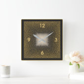 Art Deco Quadratische Wanduhr (Zuhause)