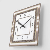 Art Deco Quadratische Wanduhr (Winkel)