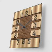Art Deco Quadratische Wanduhr (Winkel)