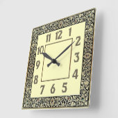 Art Deco Quadratische Wanduhr (Winkel)