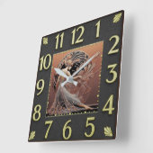 Art Deco Quadratische Wanduhr (Winkel)