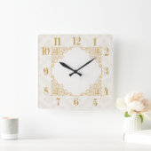 Art Deco Quadratische Wanduhr (Zuhause)