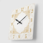 Art Deco Quadratische Wanduhr (Winkel)
