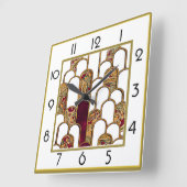Art Deco Quadratische Wanduhr (Winkel)