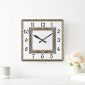 Art Deco Quadratische Wanduhr (Zuhause)
