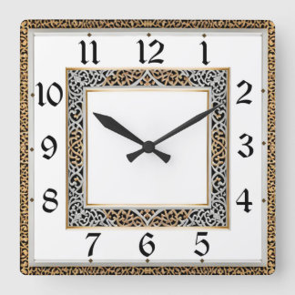 Art Deco Quadratische Wanduhr