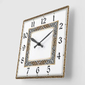Art Deco Quadratische Wanduhr (Winkel)