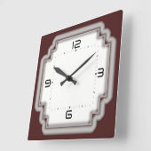 Art Deco Quadratische Wanduhr (Winkel)