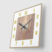 Art Deco Quadratische Wanduhr (Winkel)