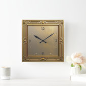 Art Deco Quadratische Wanduhr (Zuhause)