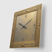 Art Deco Quadratische Wanduhr (Winkel)