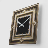 Art Deco Quadratische Wanduhr (Winkel)