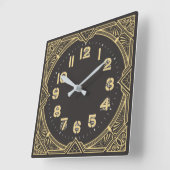 Art Deco Quadratische Wanduhr (Winkel)