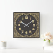 Art Deco Quadratische Wanduhr (Zuhause)