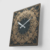 Art Deco Quadratische Wanduhr (Winkel)