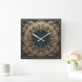 Art Deco Quadratische Wanduhr (Zuhause)
