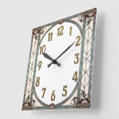 Art Deco Quadratische Wanduhr (Winkel)