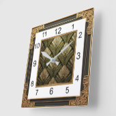 Art Deco Quadratische Wanduhr (Winkel)